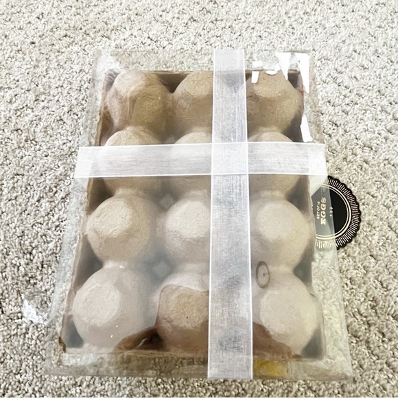 FAO Schwarz Easter Eggs Decor Polka Dot Striped Pink Yellow Green Blue Set of 12 - Picture 4 of 6